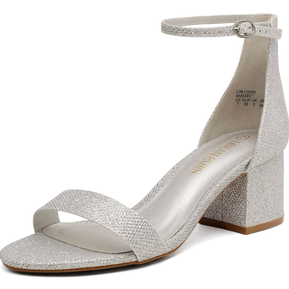 Dream Pairs Low-Chunk Low Heel Pump Sandal